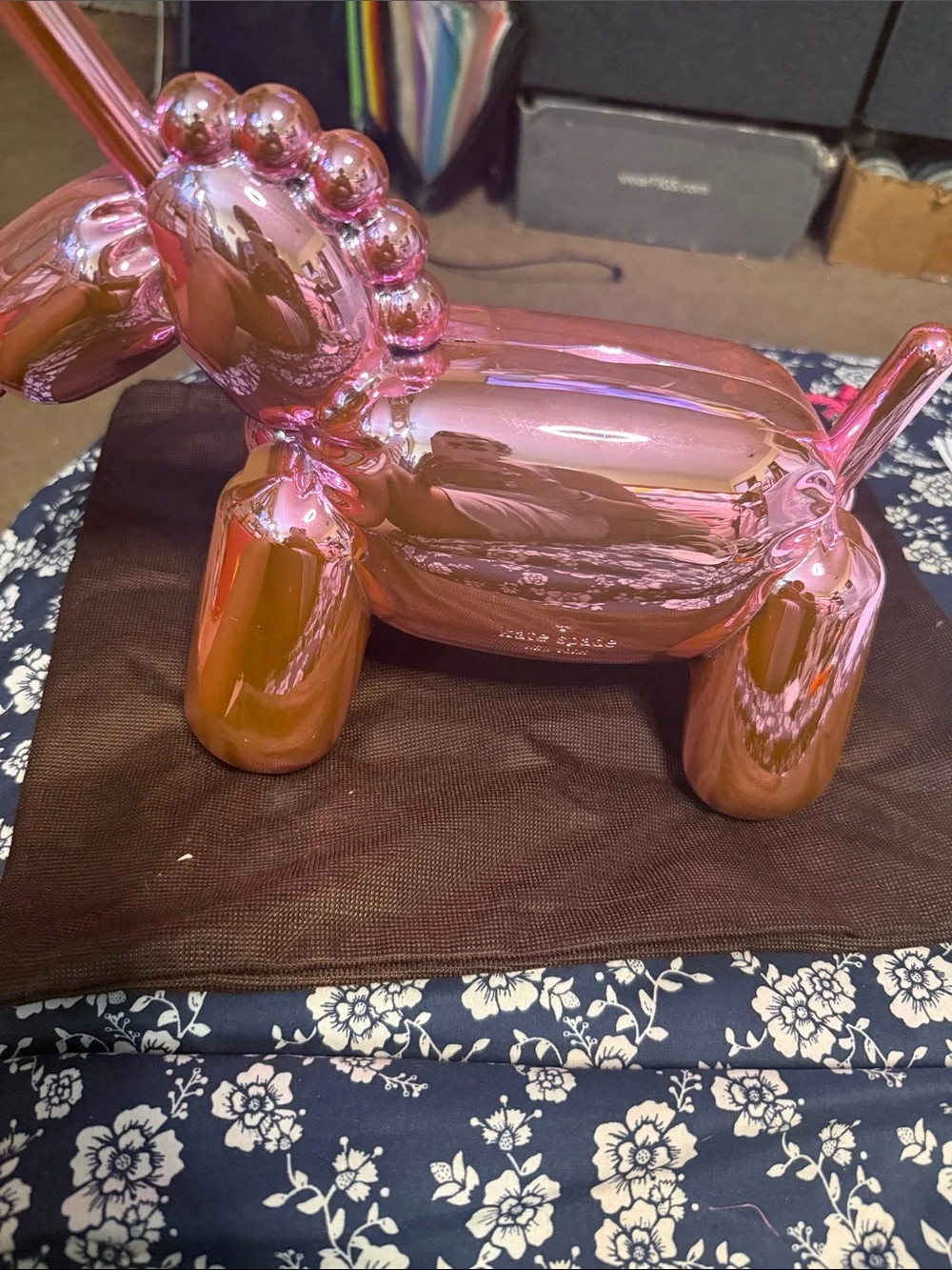 kate spade metallic pink balloon dog shoulder bag